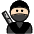 Ninja Light Skin Tone Emoji from OpenMoji Set
