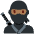 Ninja Medium Dark Skin Tone Emoji from Twemoji Set