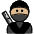 Ninja Medium Light Skin Tone Emoji from OpenMoji Set