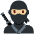 Ninja Medium Light Skin Tone Emoji from Twemoji Set