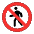 No Pedestrians Flat Emoji from Fluent Emoji Flat Set