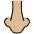 Nose Medium Light Skin Tone Emoji from OpenMoji Set