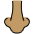 Nose Medium Skin Tone Emoji from OpenMoji Set