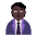 Office Worker Flat Dark Emoji from Fluent Emoji Flat Set