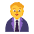 Office Worker Flat Default Emoji from Fluent Emoji Flat Set