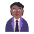 Office Worker Flat Medium Dark Emoji from Fluent Emoji Flat Set
