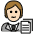 Office Worker Light Skin Tone Emoji from OpenMoji Set