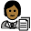 Office Worker Medium Dark Skin Tone Emoji from OpenMoji Set