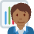 Office Worker Medium Dark Skin Tone Emoji from Twemoji Set