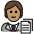 Office Worker Medium Skin Tone Emoji from OpenMoji Set