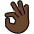Ok Hand Dark Skin Tone Emoji from OpenMoji Set