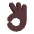 Ok Hand Flat Dark Emoji from Fluent Emoji Flat Set