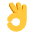 Ok Hand Flat Default Emoji from Fluent Emoji Flat Set