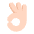 Ok Hand Flat Light Emoji from Fluent Emoji Flat Set