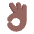 Ok Hand Flat Medium Dark Emoji from Fluent Emoji Flat Set
