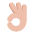 Ok Hand Flat Medium Light Emoji from Fluent Emoji Flat Set