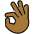 Ok Hand Medium Dark Skin Tone Emoji from OpenMoji Set