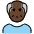 Old Man Dark Skin Tone Emoji from OpenMoji Set