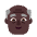 Old Man Flat Dark Emoji from Fluent Emoji Flat Set