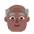 Old Man Flat Medium Dark Emoji from Fluent Emoji Flat Set
