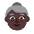 Old Woman Flat Dark Emoji from Fluent Emoji Flat Set