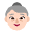 Old Woman Flat Light Emoji from Fluent Emoji Flat Set