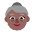 Old Woman Flat Medium Dark Emoji from Fluent Emoji Flat Set