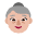 Old Woman Flat Medium Light Emoji from Fluent Emoji Flat Set
