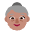 Old Woman Flat Medium Emoji from Fluent Emoji Flat Set