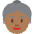 Old Woman Medium Dark Skin Tone Emoji from Twemoji Set