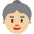 Old Woman Medium Light Skin Tone Emoji from Twemoji Set