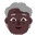 Older Person Flat Dark Emoji from Fluent Emoji Flat Set