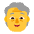 Older Person Flat Default Emoji from Fluent Emoji Flat Set