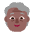 Older Person Flat Medium Dark Emoji from Fluent Emoji Flat Set
