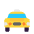 Oncoming Taxi Flat Emoji from Fluent Emoji Flat Set