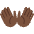 Open Hands Dark Skin Tone Emoji from Twemoji Set