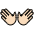 Open Hands Light Skin Tone Emoji from OpenMoji Set