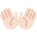 Open Hands Light Skin Tone Emoji from Twemoji Set