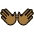 Open Hands Medium Dark Skin Tone Emoji from OpenMoji Set