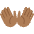 Open Hands Medium Dark Skin Tone Emoji from Twemoji Set