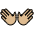 Open Hands Medium Light Skin Tone Emoji from OpenMoji Set
