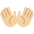 Open Hands Medium Light Skin Tone Emoji from Twemoji Set