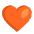 Orange Heart Flat Emoji from Fluent Emoji Flat Set