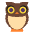 Owl Flat Emoji from Fluent Emoji Flat Set