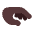 Palm Down Hand Flat Dark Emoji from Fluent Emoji Flat Set