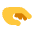 Palm Down Hand Flat Default Emoji from Fluent Emoji Flat Set