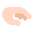 Palm Down Hand Flat Light Emoji from Fluent Emoji Flat Set