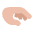 Palm Down Hand Flat Medium Light Emoji from Fluent Emoji Flat Set