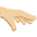 Palm Down Hand Medium Light Skin Tone Emoji from Twemoji Set