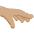 Palm Down Hand Medium Skin Tone Emoji from Twemoji Set